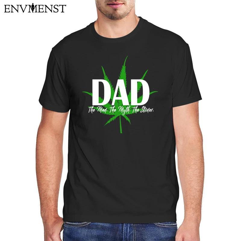 

Dad The Man The Myth The Stoner Fathers Day gifts ideas Funny Men's harajuku Shirt cotton T-Shirt oversized streetwear 3xl 5xl