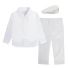 Одежда для маленьких мальчиков, платья для причастия для детей ясельного возраста платья для крестин, свадьбы, дня рождения благословение церковные наряды для малышей Блейзер подарок вечерние официальная одежда комплект