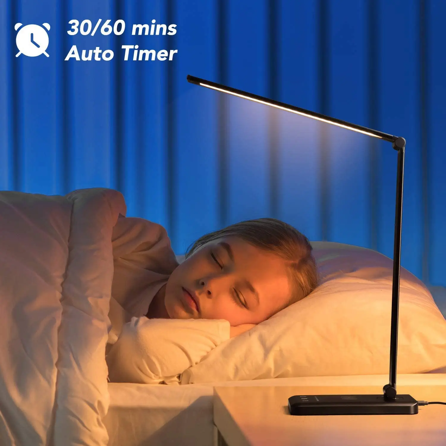 

LED Desk Lamp 5 Color Stepless Dimmable Touch USB Chargeable Reading Eye-protect with timer Table lamp Night Light dropship