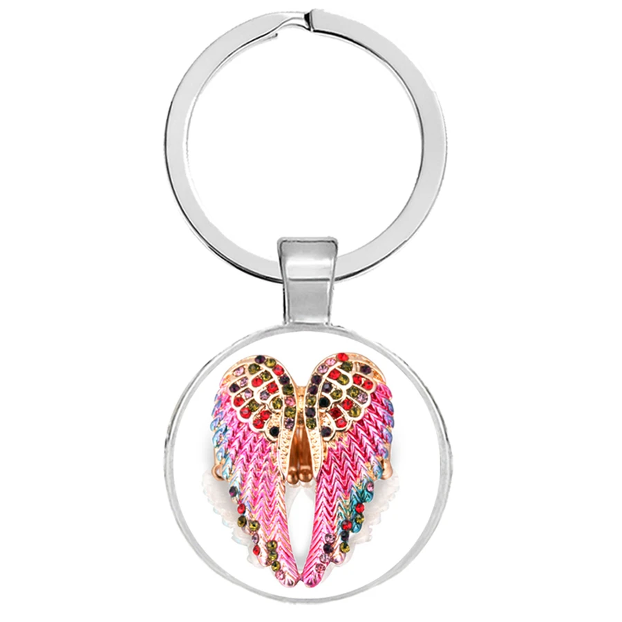 Модные ангельские крылья брелки кулоны талисман амулет Llaveros Панк Байкер