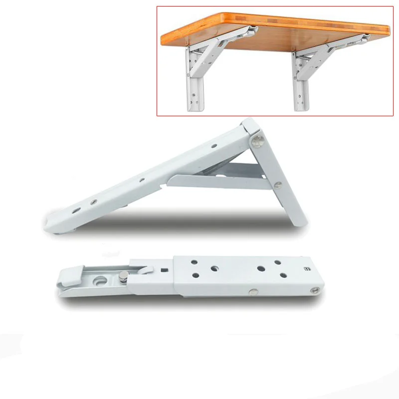 2 шт. металлический Треугольный Кронштейн складные полки подставка с пружиной