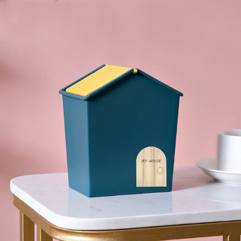 Bedroom Table Trash Can Cute Plastic Recycle Small Stacked Waste Paper Cubo Basura Reciclaje Storage Bin DE50LJ | Дом и сад
