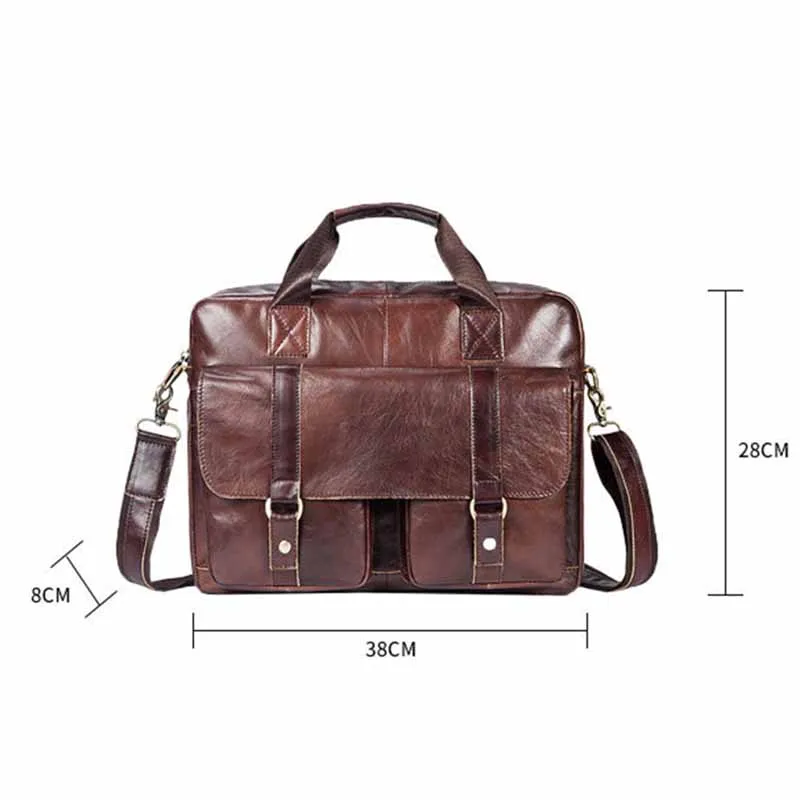 Сумка мужская из натуральной кожи саквояж на плечо мессенджер винтажная Сумочка