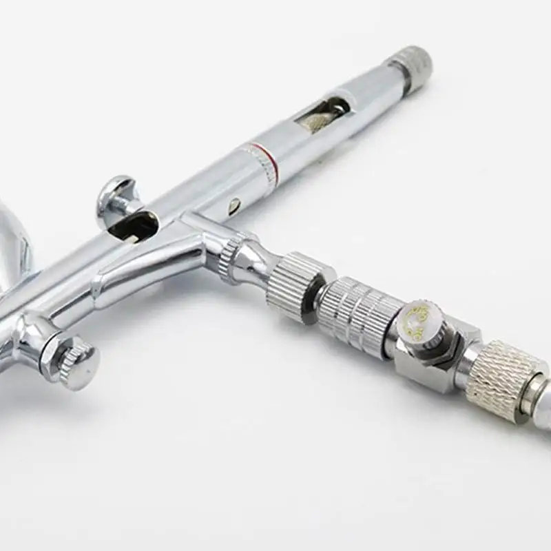 

Silver Alloy Adjustable Airbrush Quick Connector Adjusting Pressure Knob Air Pump Trachea Connector