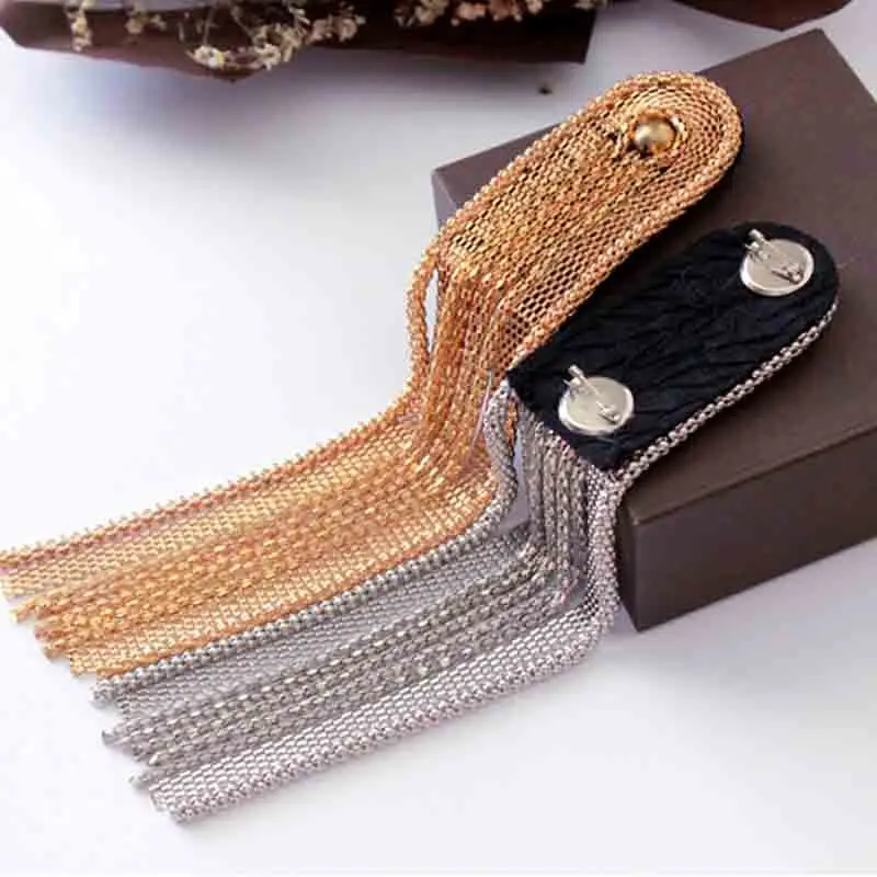 4 шт. заколка на цепочке нашивка-эполет эполета аппликация искусственная кожа для