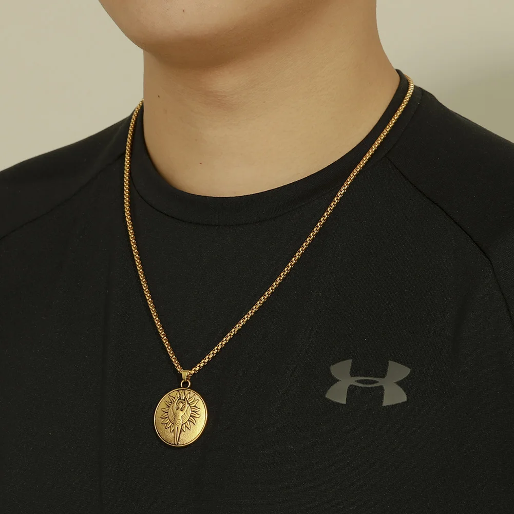 Винтажный амулет с подвеской в виде бога солнца EUEAVAN ожерелье под античное