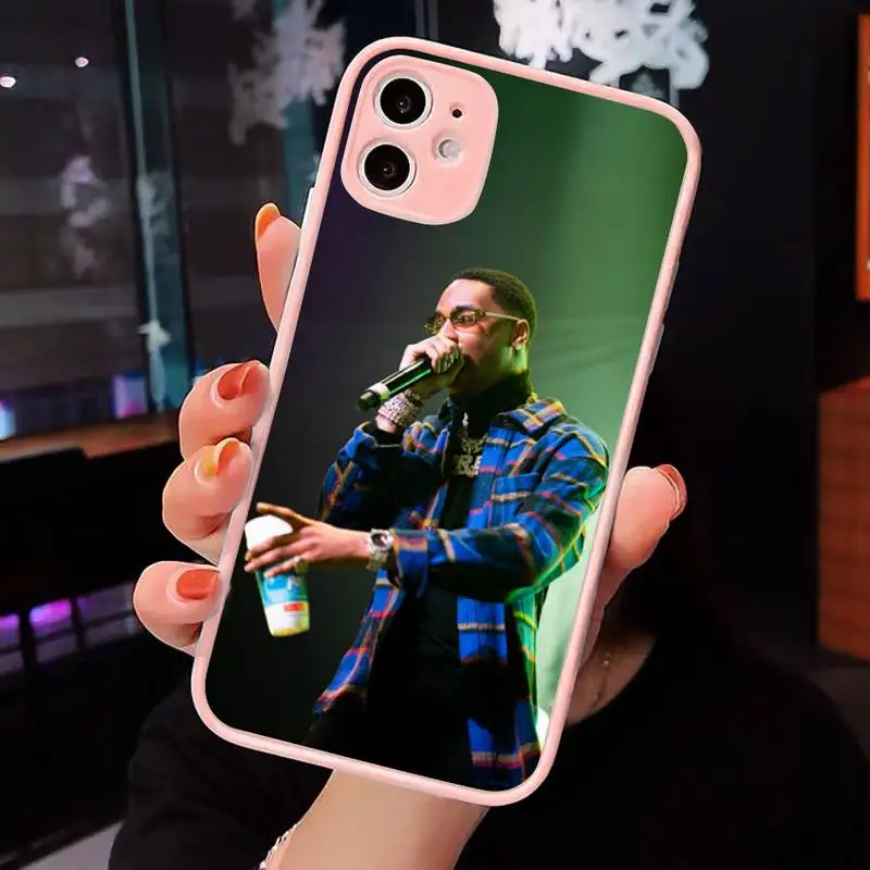 

Key Glock Phone Case For iPhone 12 11 Mini Pro XR XS Max 7 8 Plus X Matte transparent Pink Back Cover
