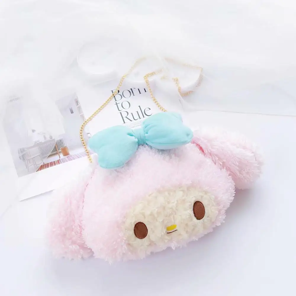 Kawaii мультфильм кролик мой музыкальный плюшевый сумка на плечо; сумка-мешок милая кукла-кролик подходит для девочек красивые подарки