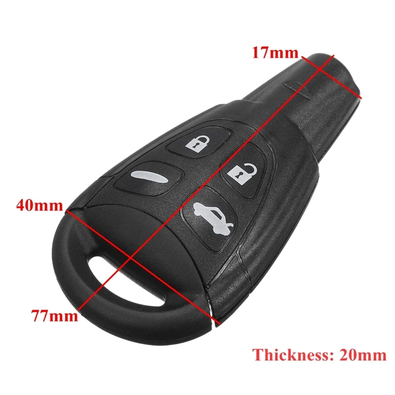 Автомобиль 4 кнопки дистанционного управления ключ PCF7946 D46 чип 433 МГц LTQSAAM433TX для SAAB