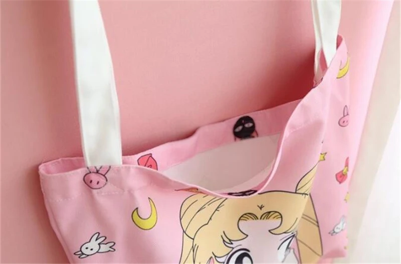 1 шт. милая Холщовая Сумка в стиле аниме Сейлор Мун сумка на плечо косметичка