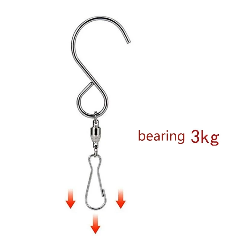 

10 Pack Swivel Hooks Clips for Hanging Wind Spinners Wind Chimes Crystal Twisters Party Supply Rotating Display S Hooks