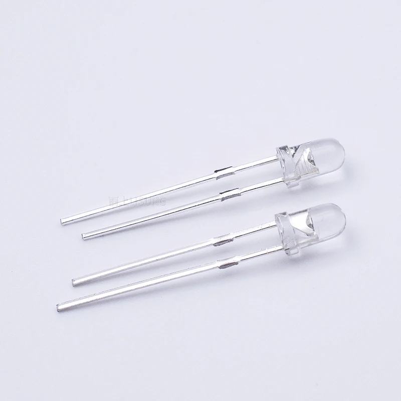 1000pcs/bag 3mm 5mm IR LED Emitting Diode 1.4V 850nm 940nm Transmitter Emitter Infrared Phototransistor Photodiode Round Clear - купить по