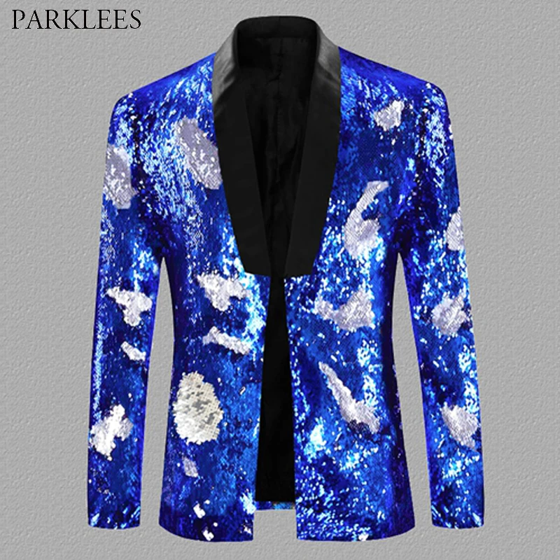

Shiny Black Sequin Blazer Mens Flip Glitter Men Stage Costume Party Dance Men Blazers Jacket Casual Slim Fit Men Blazer Hombre