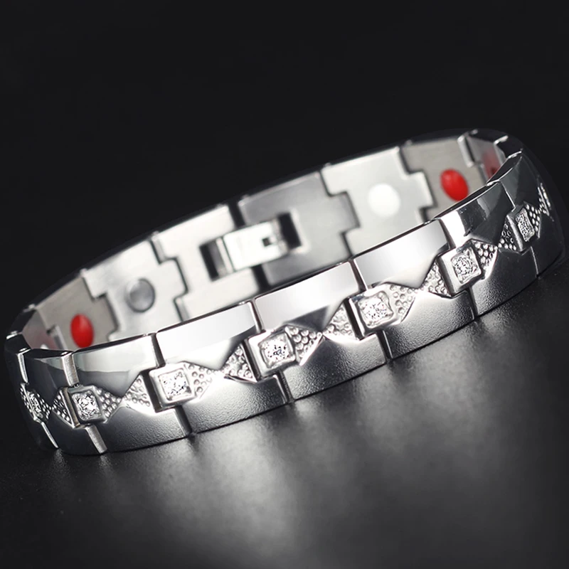 Мужской браслет из нержавеющей стали TrustyLan цвета розового золота с кубическим