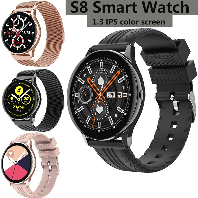 

Смарт-часы S8, 4,0 дюйма, цветной экран IPS, Bluetooth, IP67, водонепроницаемый, несколько видов спорта, отслеживание пульса, артериального давления