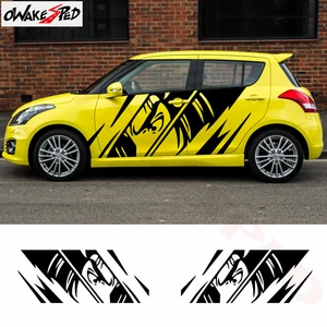 1set Car Body Both Side Decor Stickers For-SUZUKI SWIFT Anime Characters Graphics Vinyl Decals Auto Door Sport Styling Decals