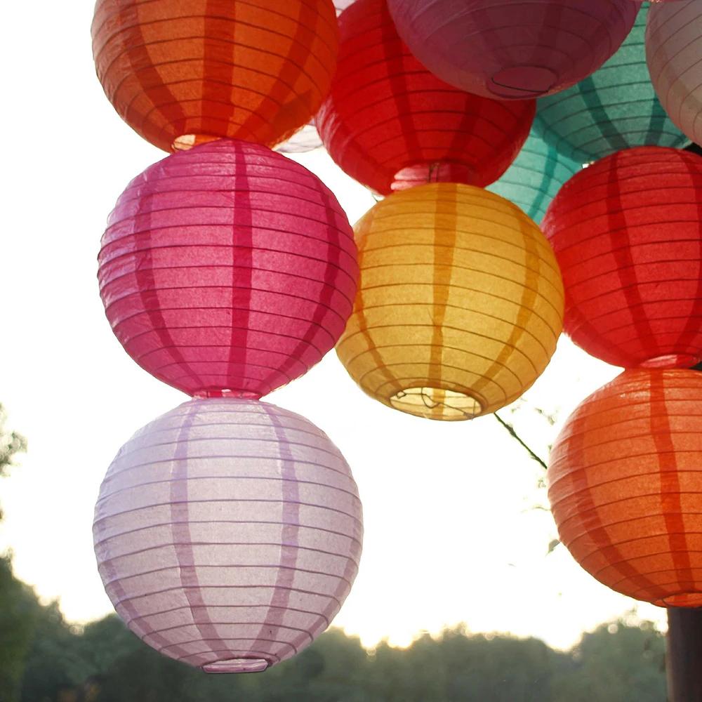 Праздничные китайские бумажные фонари 4/6 дюймов для середины осени лампа