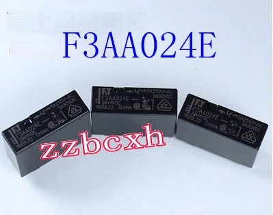 5 шт./партия, новая оригинальная фотовспышка F3AA024E 24 В, 4 контакта, 5 А, 250 В переменного тока