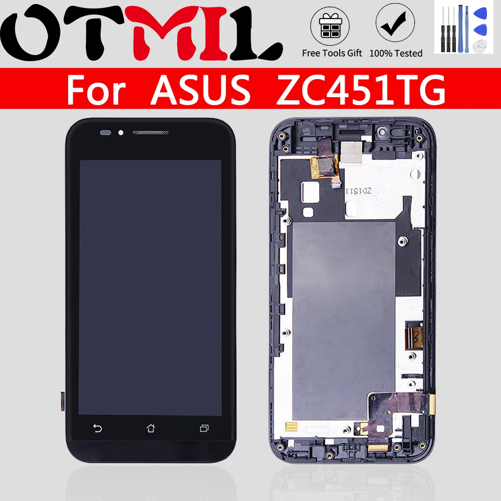 Оригинальный ЖК дисплей 4 5 дюйма для ASUS ZenFone Go ZC451TG с сенсорным экраном и