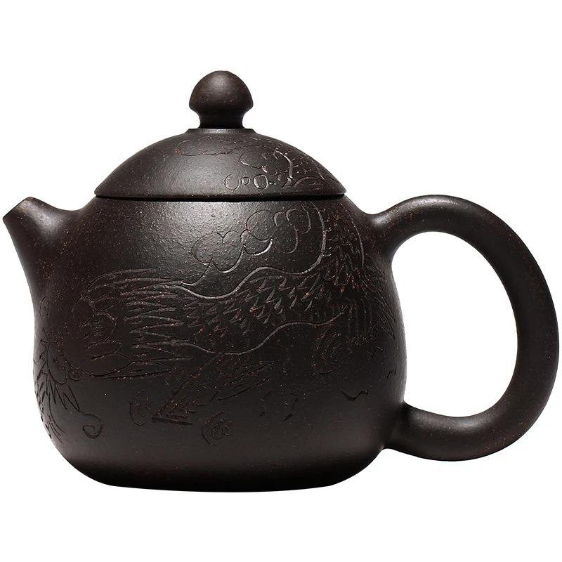 

Zisha Teapot 6.4 Oz Yixing Clay Tea Pot with Filter Funny Handmade,Chinese Kung Fu Tea Maker Set - Dragon Egg