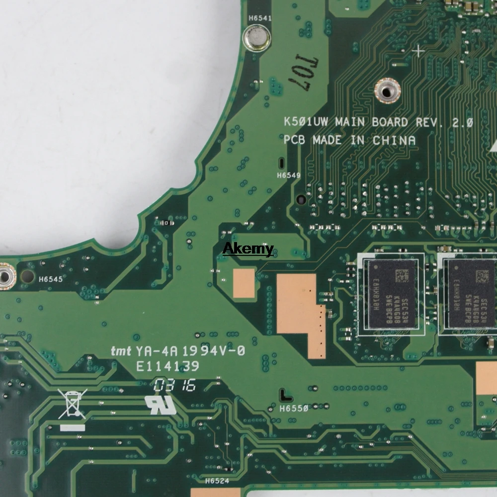 K501UX материнская плата для ноутбука For Asus K501UB K501UQ оригинальная DDR3 8GB RAM I7 6500U