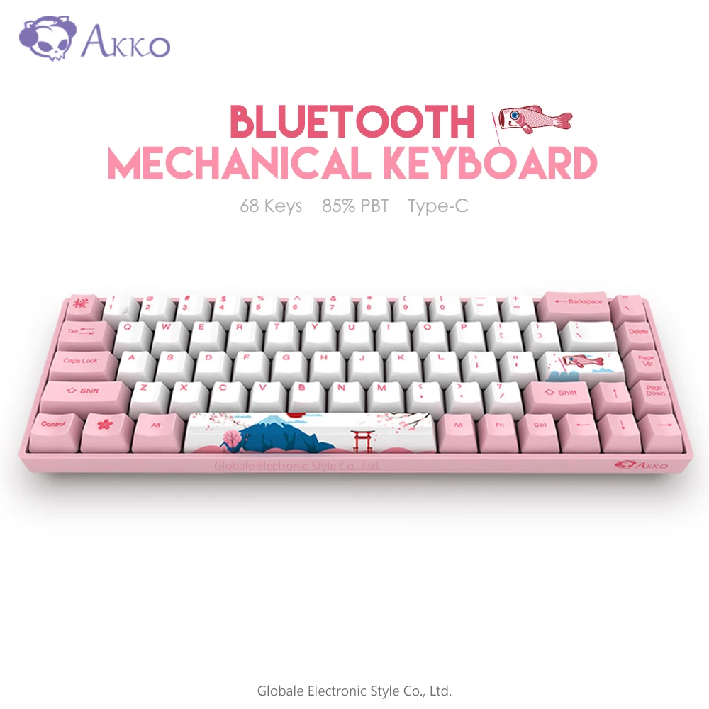Оригинальная AKKO 3068 World Tour Механическая игровая клавиатура 68 клавиш Bluetooth 85% PBT