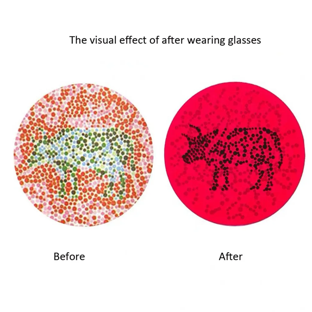 

Men Women Colorblindness Color Weakness Amblyopia Corrective Glasses Eyeglass for Red Green Color Blindness Vision Care