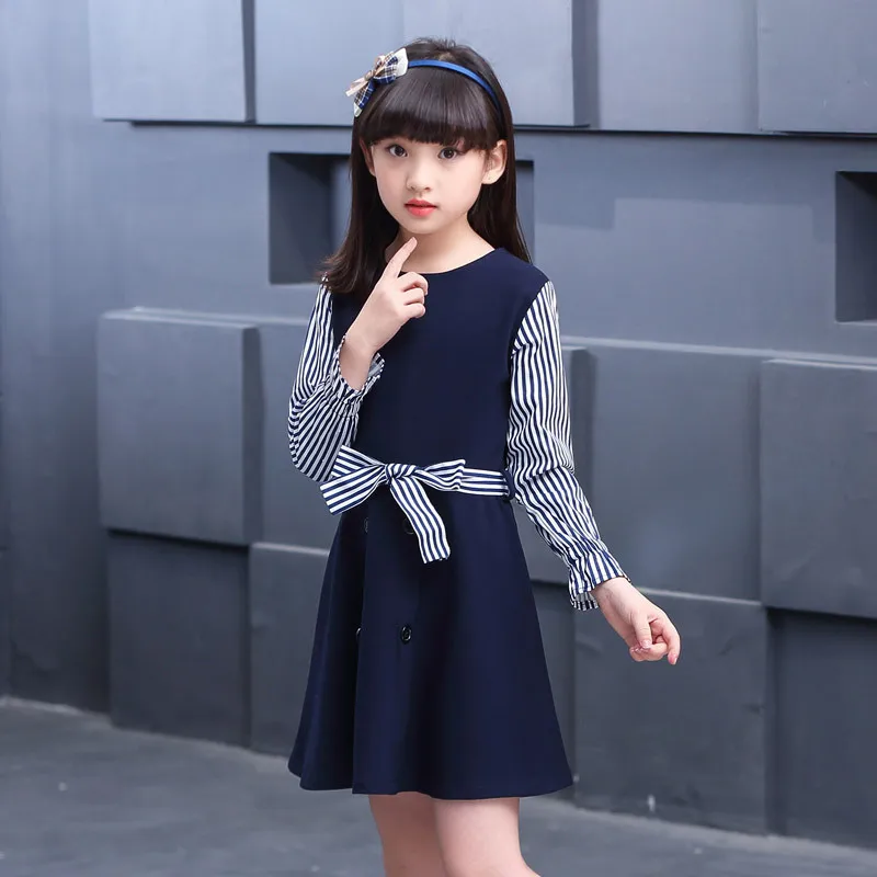 Школьная одежда коллекция 2019 года подростковое платье Одежда для девочек