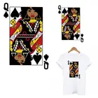 Женские нашивки Q Black Queen на одежду сделай сам, термостойкая наклейки для аппликаций на одежду, черные нашивки для девушек