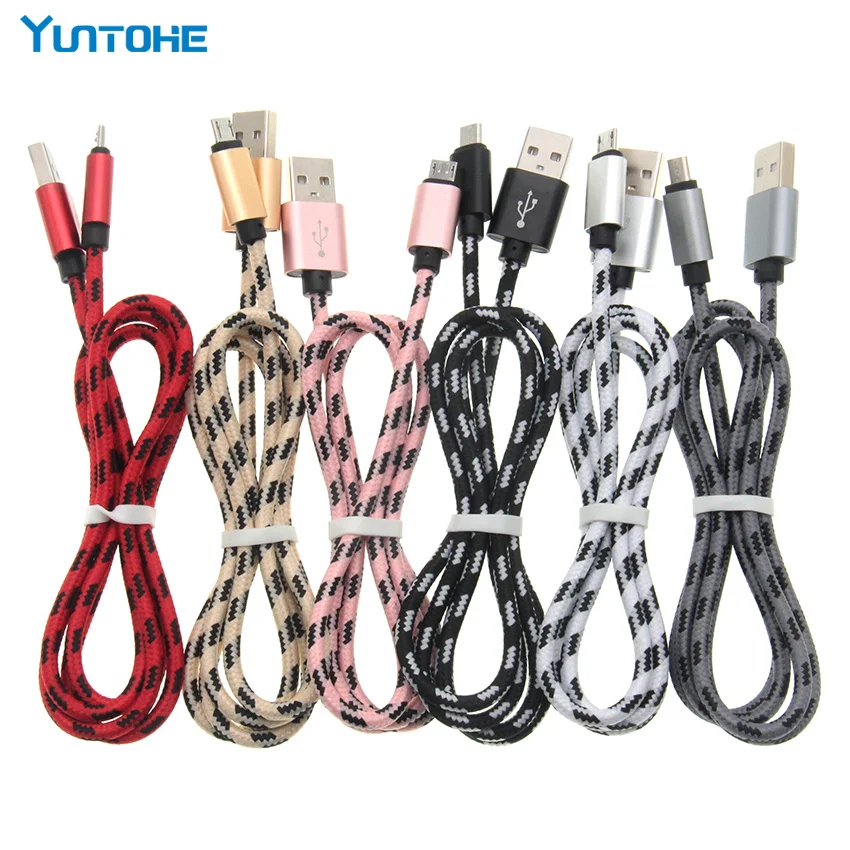 Зарядный кабель Micro USB в оплетке 500 шт. для быстрой зарядки зарядный шнур