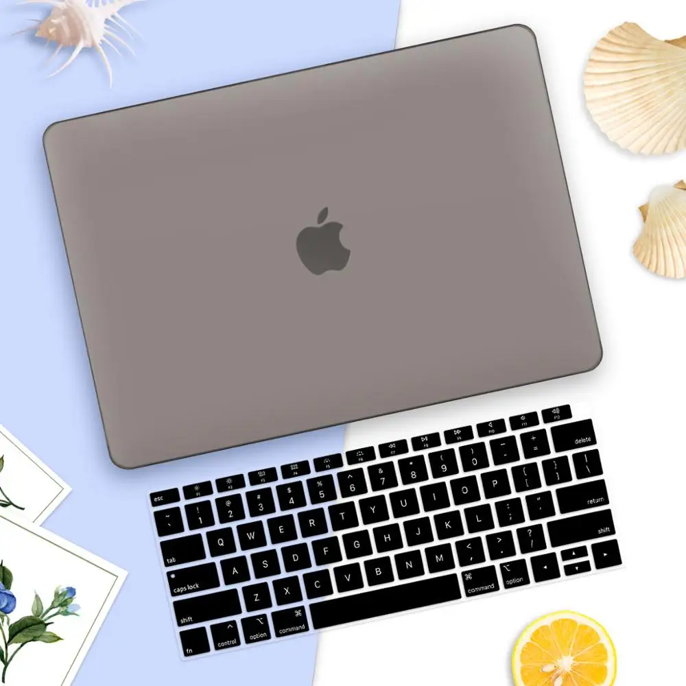 Матовый Жесткий чехол для Iphone, для Ipad, для Ipad Mini Air 13 A1932 retina 13 15 A1502 A1398 Pro 13," 15,4" 1" с сенсорной панелью A2159 A1989 A2141 - Цвет: Grey