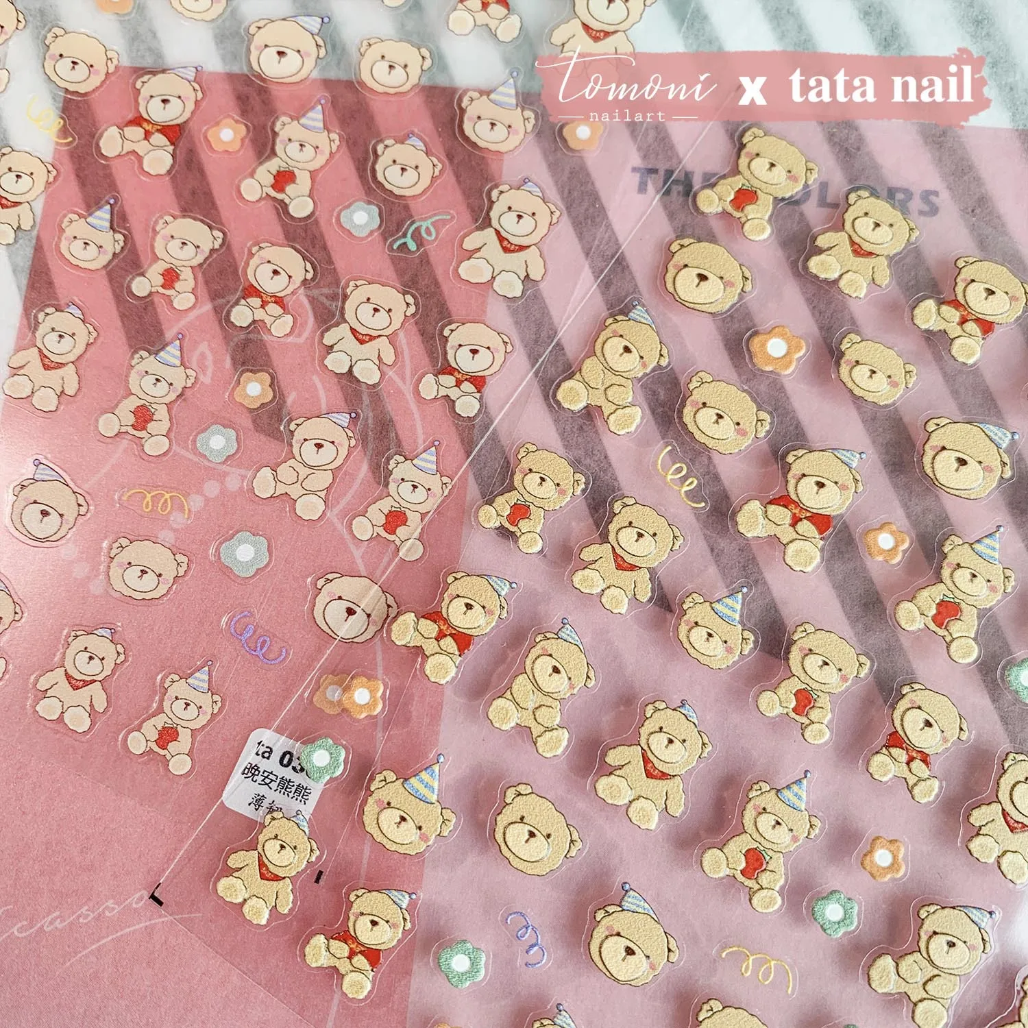 

New technology 3D ultra-thin nail stickers 5D color cartoon three-dimensional embossed nail decals decoration