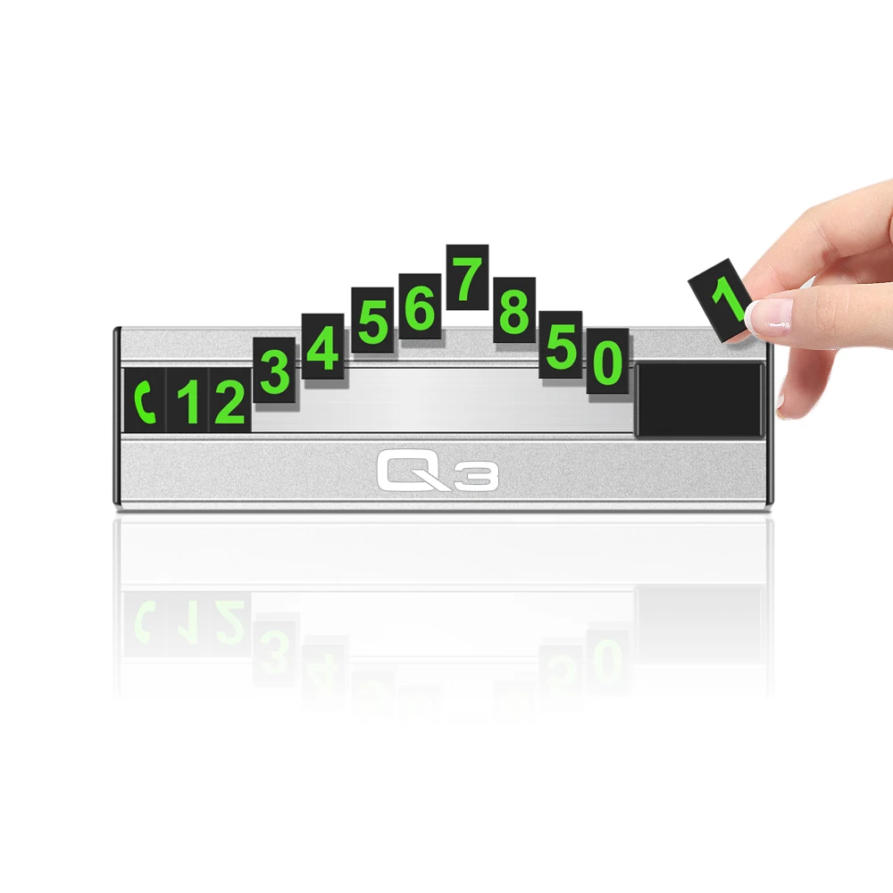 Автомобильная парковочная карта временная табличка с номером раздвижная