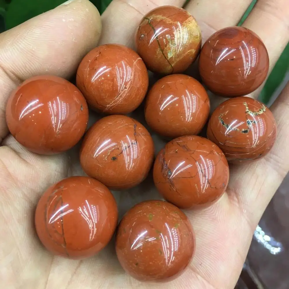 10 шт. Натуральная красная яшма полированный хрустальный шар лечебный 20 мм|Камни| |