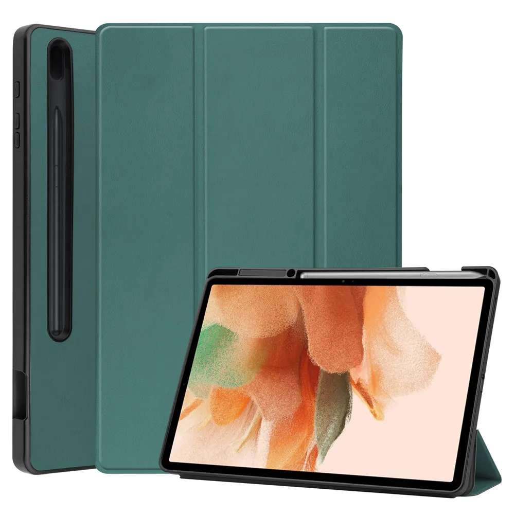 

Складной чехол для планшета Samsung Galaxy Tab S7 Lite 12,4, Черный Защитный чехол для Tab S7 T730 T735, чехол для планшета
