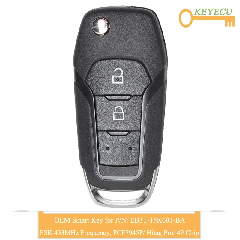 KEYECU OEM умный флип пульт дистанционного управления автомобильный ключ для Ford F150 F250