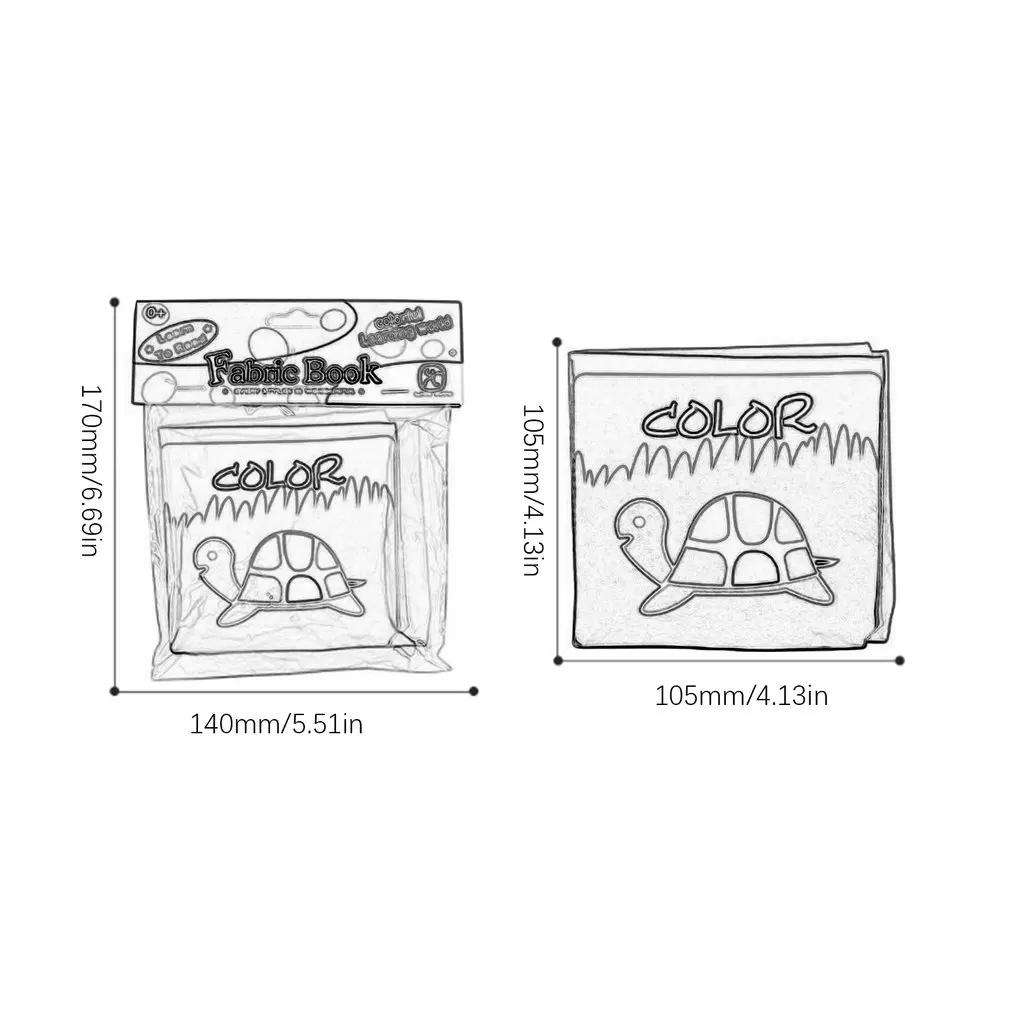 

Baby Stereo Cloth Book With 8 Pages Newborn Early Education Toy English Hand Palm Books Kids Animal Digital Cognition Cloth Book