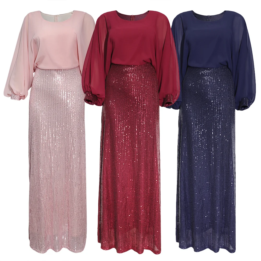 Новый комплект из обуви в африканском стиле с блестками красное платье одежда