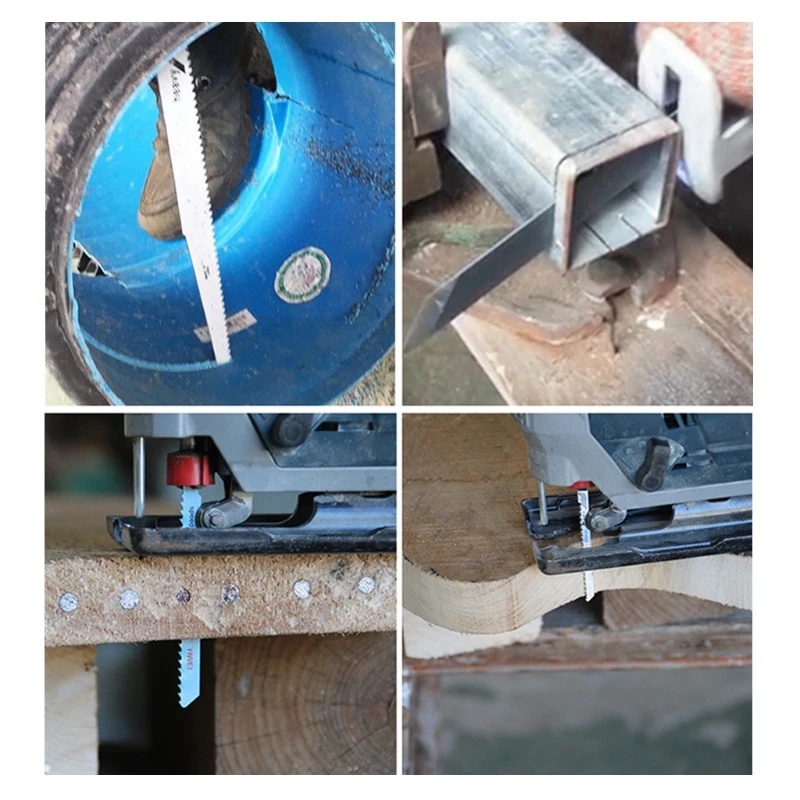 

BENGU 10 Pcs Metal/Woodcutting Reciprocating Saw Blades Hand Tool Set 6-8" Bi-Metal