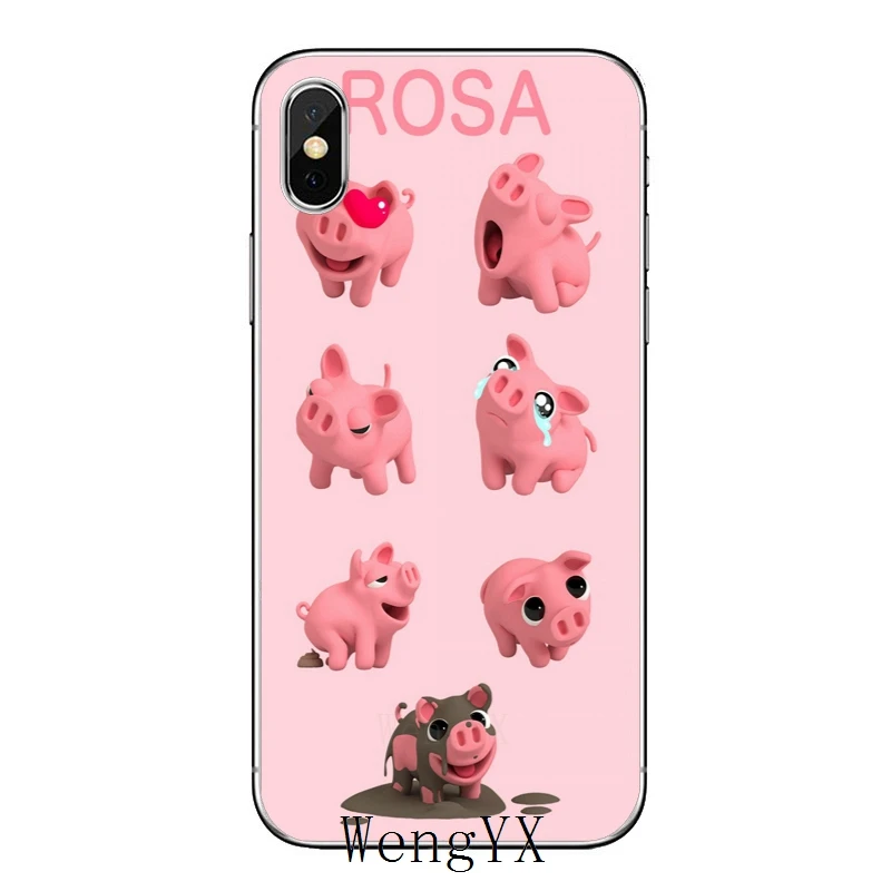 Аксессуары чехол для телефона iPhone 11 Pro XS Max XR X 8 7 6 6S Plus 5 5S SE 4s 4 iPod Touch pink Funny Pig Baby Luxury |