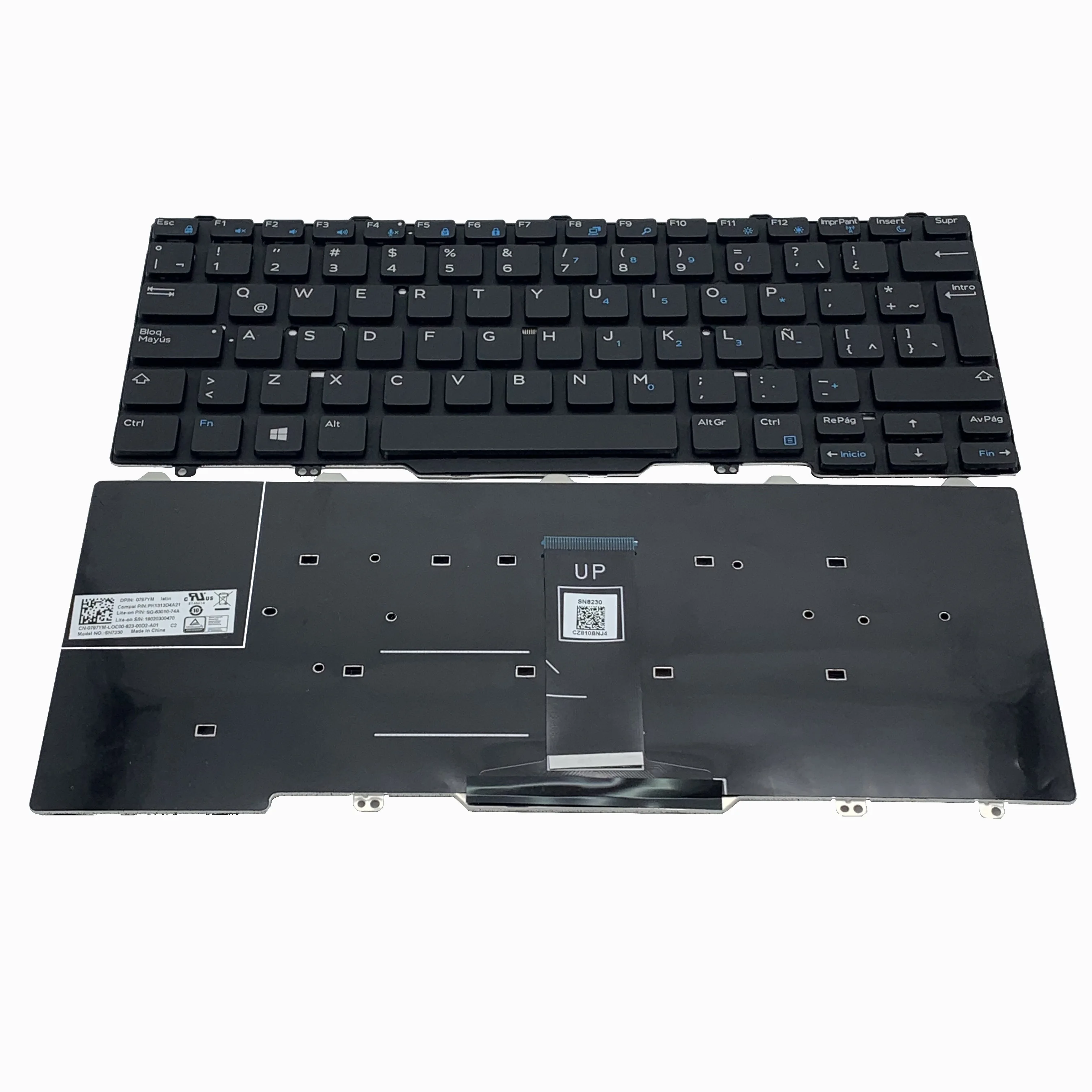 Латиноамериканская Клавиатура для ноутбука 797YM Dell latitude 13 3340 3350 E5450 E5470 E7470 E7450