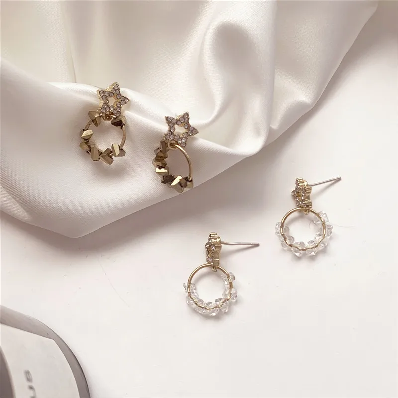 Прозрачная Треугольная Кожа модные ювелирные изделия изящные серьги в форме