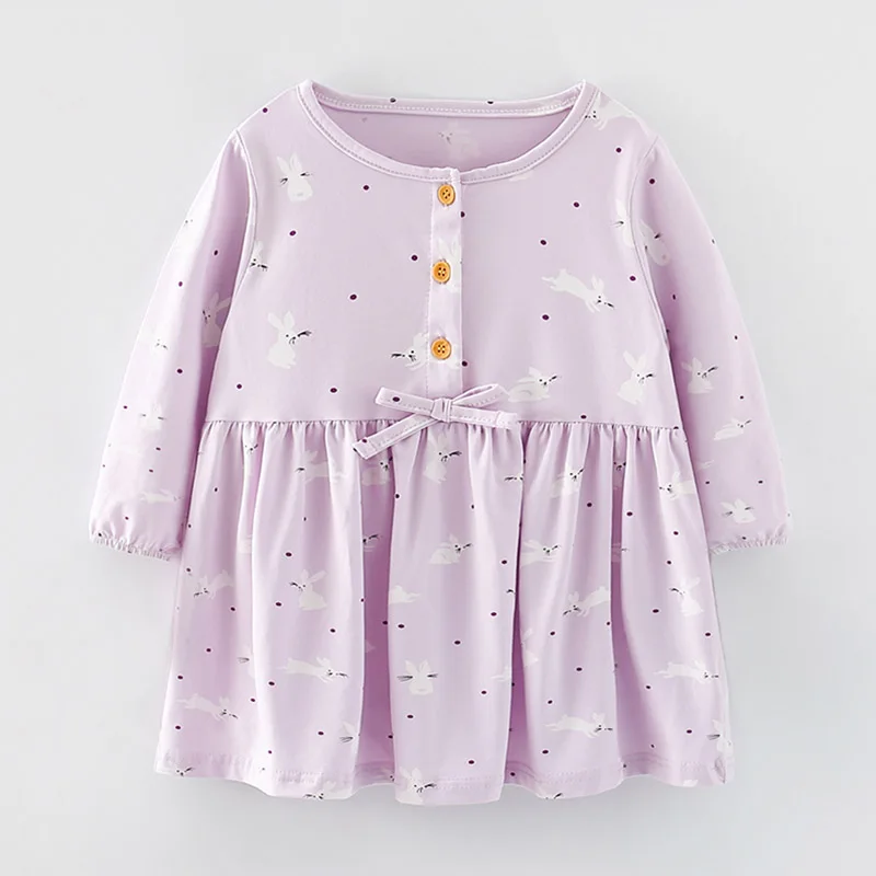 Качественные весенние платья 2022 для девочек одежда из 100% хлопка маленьких топы с