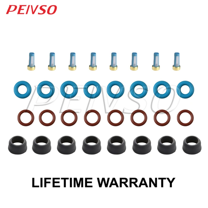 

Fuel Injector Rebuild Seal Kit Orings Filters Pintle Caps 4.8 5.3 V8