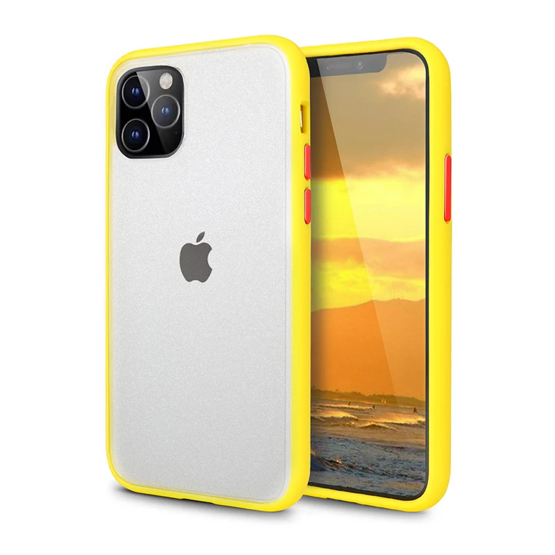 yellow Чехол chyi для iphone 11 pro max xs xr 7 8 6s plus, чехол, оболочка, Модный чехол для телефона, pc, задняя крышка, Мягкий силикон, tpu edge etui - Цвет: yellow