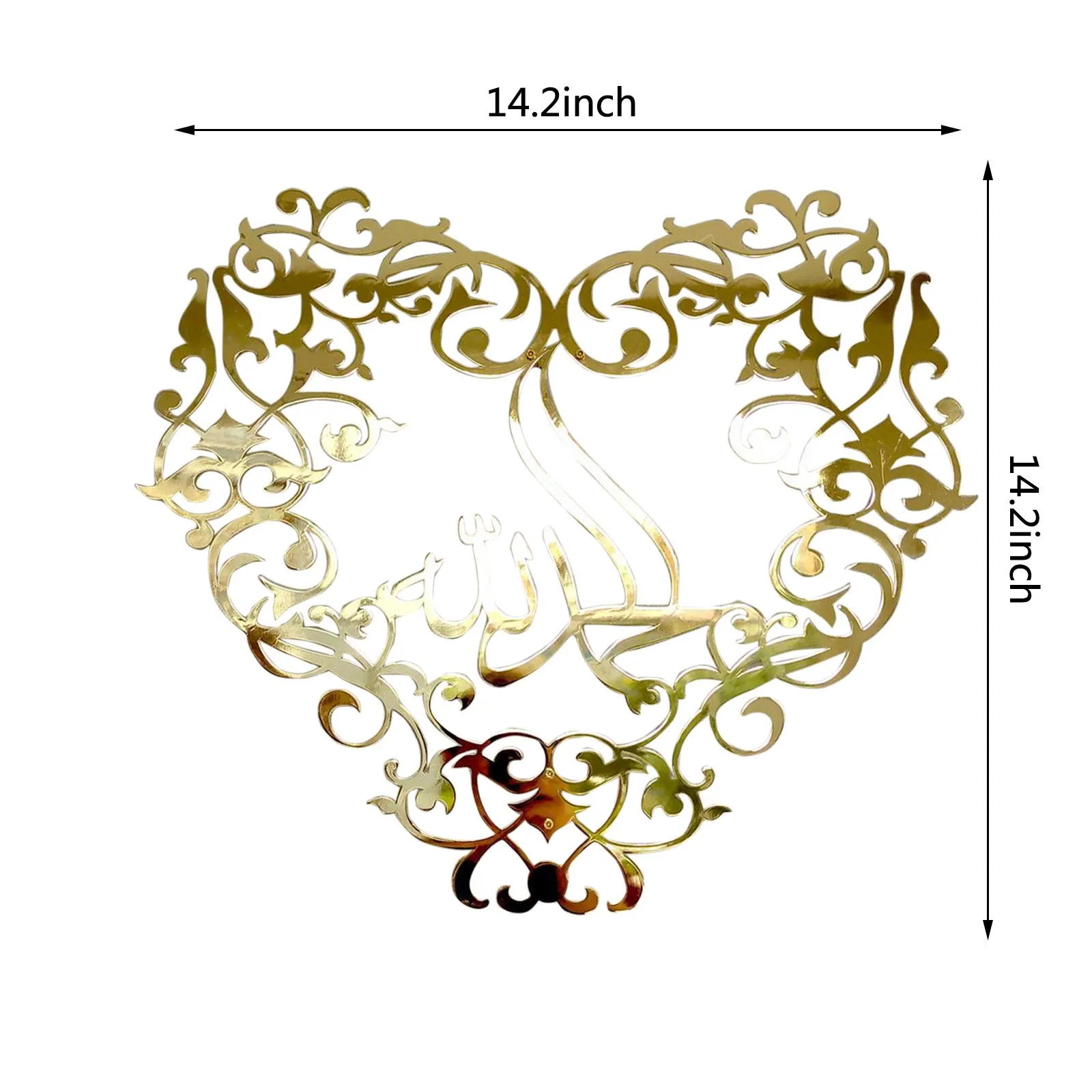 

Shiny Acrylic Islamic Wall Art Calligraphy Gold Muslim Gifts Ramadan Decoration Eid Mubarak Decor Holiday Decoration Accessories