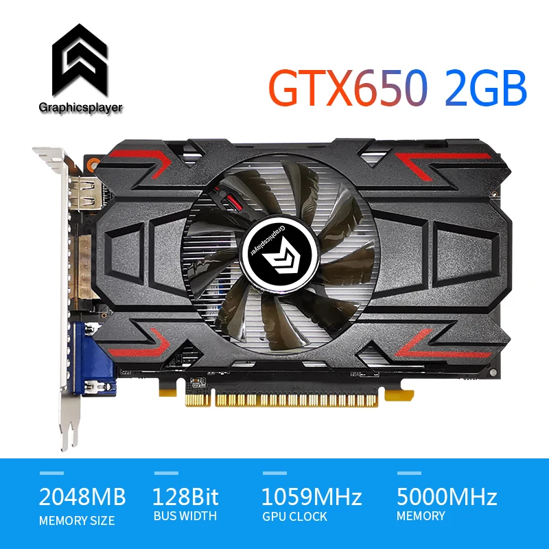 Оригинальный чип Графическая карта VGA Видеокарта GTX PC GTX650 2 ГБ/2048 МБ бит для