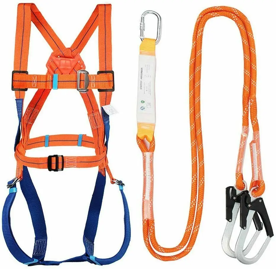 Full Body Safety Harness Tool Fall Protection with 5D-Rings and Waist Belt Full Body Safety Harness Tool Fall Protection with 5D-Rings and Waist Belt