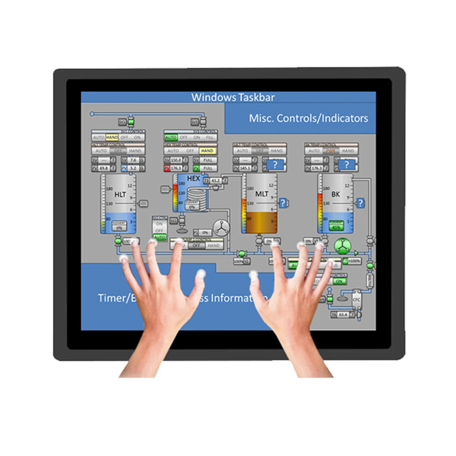 

21 inch embedded mini tablet PC all-in-one computer with capacitive touch screen suitable for win 10 Pro production monitoring