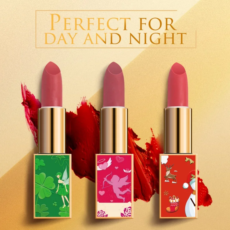 Китайский стиль Губная Помада 3 шт./компл. Макияж для губ водонепроницаемый